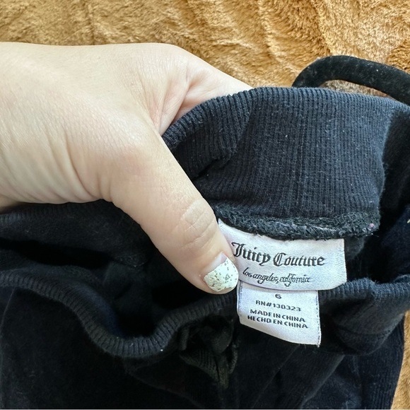 Juicy couture gold embroidered velour girl jogger track pants size 6 athletisure - Picture 4 of 4